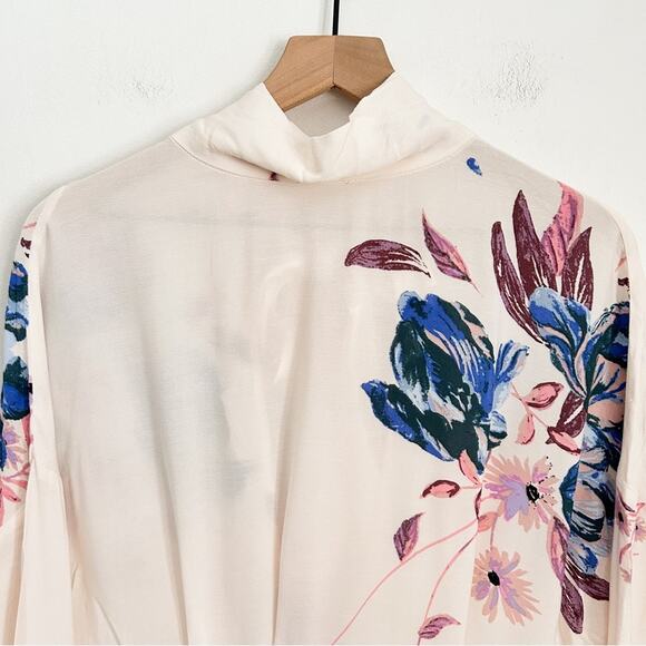 Free People Gemma Floral Tunic Cream Size XS - Picture 4 of 10